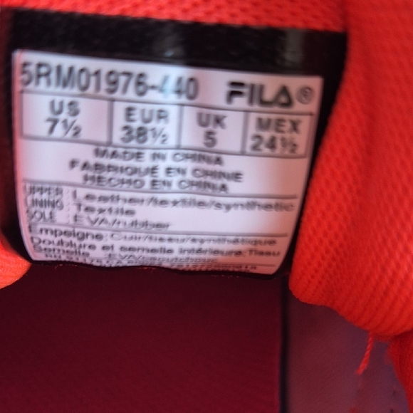 HOLIDAY SALE Fila Ray Racer Aqua Fiery Corral Sneakers - Picture 10 of 11